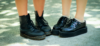 zapatos negros de mujer con suela gruesa
