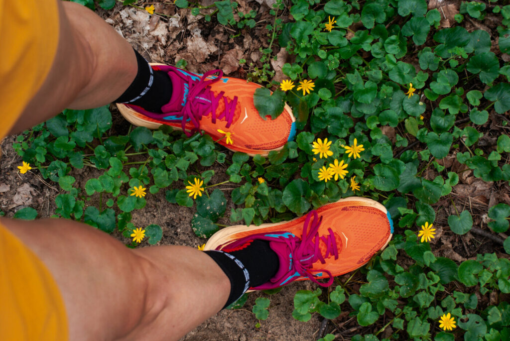 Joanna Śleboda con zapatillas de running Hoka