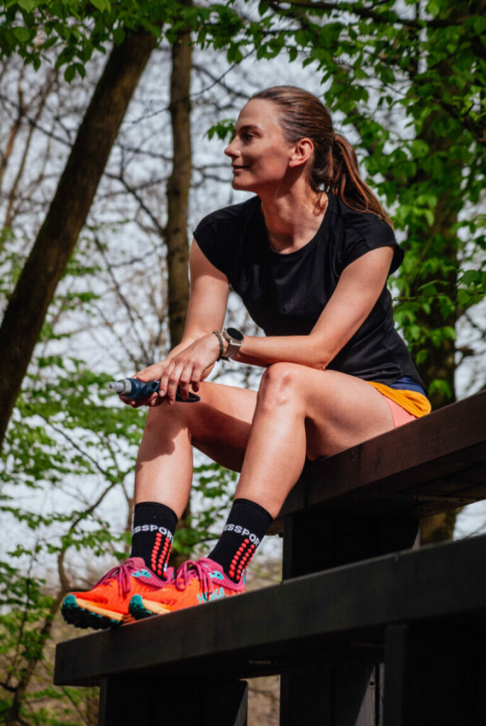 Joanna Śleboda con zapatillas de running