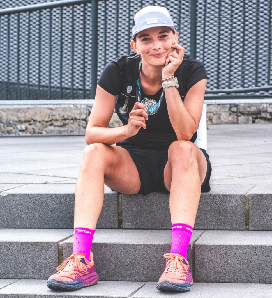 Joanna Śleboda con zapatillas de running